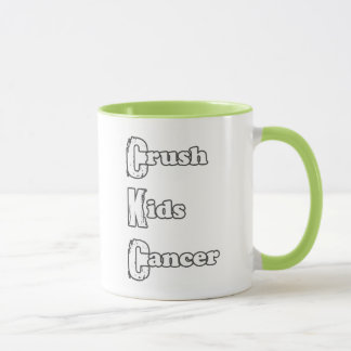 "Crush Kinderen Cancer" Groene Mok