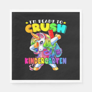Crush Kindergarten Dabbing Eenhoorn Terug naar sch Servet