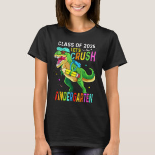 Crush kleuterklas 2035 terug naar school dinos t-shirt