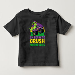 Crush Mardi Gras Monster Truck Dinosaur Trex Todd Kinder Shirts
