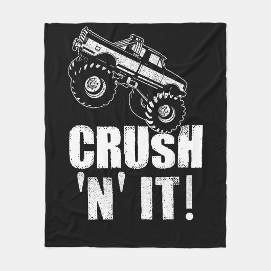 Crush N IT Monster Truck Jam Fleece Deken (Voorkant)