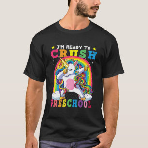 Crush Preschool Dabbing Unicorn terug naar school  T-shirt