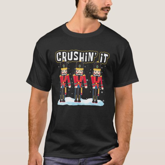 Crushin It Flossing Nutcracker kerstdance T-shirt (Voorkant)