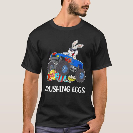 Crushing Easter Egg Hunting Monster Truck Spring B T-shirt (Voorkant)