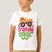Crushing Eggs Monster Truck Boys Easter T-Shirt (Voorkant)