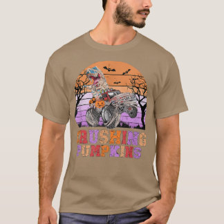 Crushing Pumpkins Dinosaur Monster Truck Retro Hal T-shirt