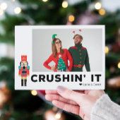 Crushin'It Nutcracker Carte de vacances photo pers