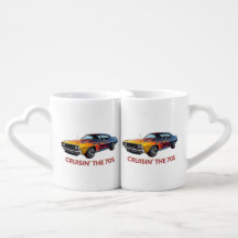 Crusin' les années 70 Retro Muscle voiture Mug cad