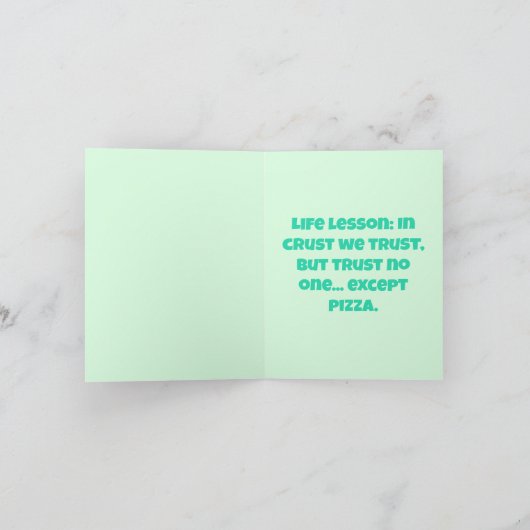 Crust No One - Grappige pizza met een vertrouwenst Kaart (Binnen)