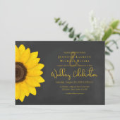 crustisch bruiloft voor zonnebloemkarton kaart (Staand voorkant)