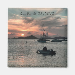 Cruz Bay Sunset Magnet Magneet