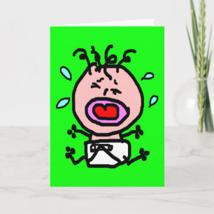 Cry baby schattig huilende baby's die zwanger zijn aankondiging