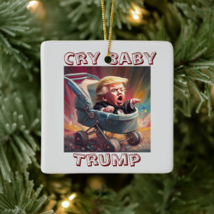 Cry Baby Trump en céramique ornement
