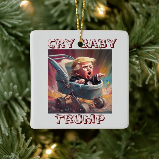 Cry Baby Trump en céramique ornement (Arbre)