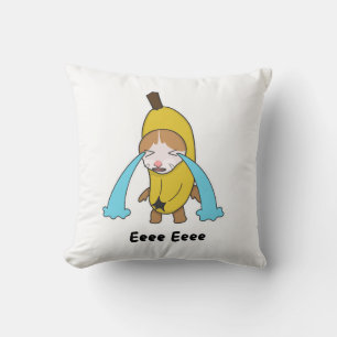 Cry Banana Sad Crying Cat Meme Eee Eee Eee Shirt Kussen
