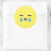 Cry Emoji Ronde Sticker (Tas)