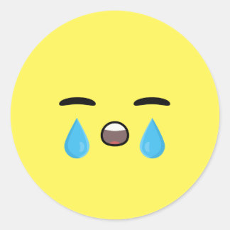 Cry Emoji Ronde Sticker