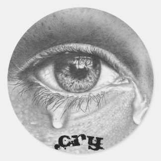 Cry Ronde Sticker
