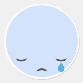 Cry Sad Emoji Ronde Sticker