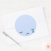 Cry Sad Emoji Ronde Sticker (Envelop)