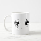 Crying Anime Eyes Mug – Aesthetic Sadcore Design (Gauche)