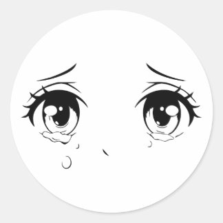 Crying Anime Eyes Sticker - Esthetische Manga Desi
