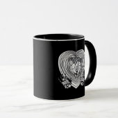 Crying Heart Classic - Skelet Handen Hart Mok (Voorkant rechts)
