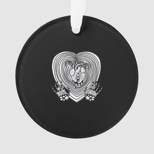 Crying Heart Classic - Skelet Handen Hart Ornament (voorkant)