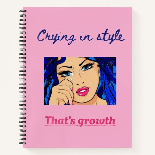 Crying in Style Notebook – Aesthetic Journal Notitieboek (Voorkant)