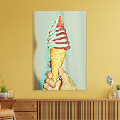 Crynose cream canvas afdruk (Insitu (Woonkamer))