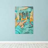 Crynose cream canvas afdruk (Insitu (Houten vloer))