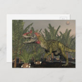 Cryolophosaurus dinosaur - 3D rendering Briefkaart (Voorkant / Achterkant)