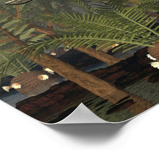 Cryolophosaurus dinosaur - 3D rendering Poster (Hoek)