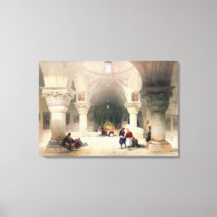 Crypt of the Heilige Sepulcher, Jeruzalem, bord 20 Canvas Afdruk