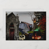 *~* Crypt Raven Witch Skulls HALLOWEEN CARD (Voorkant / Achterkant)