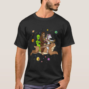 Cryptid Alien Bigfoot Eenhoorn Rid Jackalope T-shirt