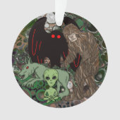 Cryptid Big Foot, Alien, Chupacabra, Mothman Ornament (voorkant)