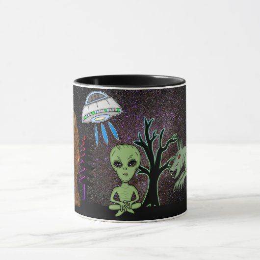 Cryptid Big Foot, Chupacabra, Alien, UFO-Mok Mok (Midden)