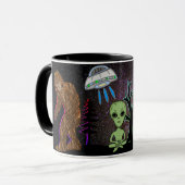 Cryptid Big Foot, Chupacabra, Alien, UFO-Mok Mok (Voorkant links)
