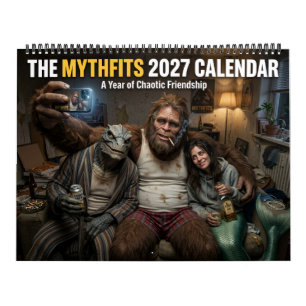 Cryptid Fantasy Kalender Bigfoot Zeemeermin Alien