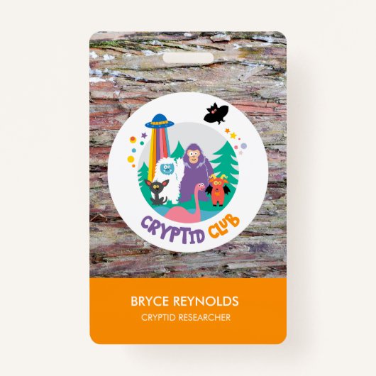 Cryptid Researcher Party Badge (Voorkant)