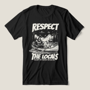Cryptid Sasquatch Alien Ontmoeting Tri-Blend Shirt