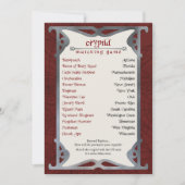 Cryptid-US Staten Afdrukbare Halloween Party Game Feestdagenkaart (Voorkant)