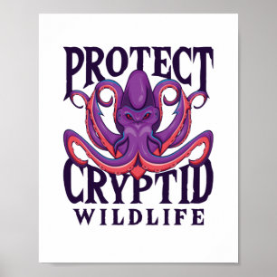 Cryptid Wildlife Cryptozoology beschermen Poster