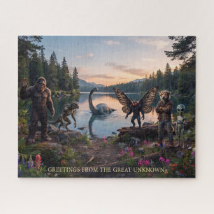 Cryptiden Bigfoot, Chupa, Mothman, Dogman Loch Legpuzzel