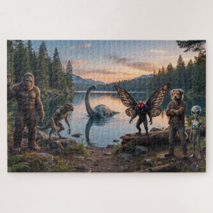 Cryptiden Bigfoot, Chupa, Mothman, Dogman Loch Legpuzzel