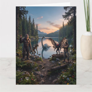 Cryptiden Bigfoot, Chupa, Mothman, Hondman Loch Kaart