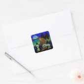 Cryptiden, Bigfoot, Sasquatch, Mothman, Alien, UFO Vierkante Sticker (Envelop)