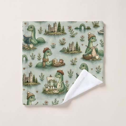 Cryptides confortables Nessie Monstre du Loch Ness (Gant de toilette)