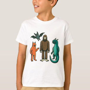 Cryptische vrienden: Bigfoot, Chupacabra, Nessie, T-shirt